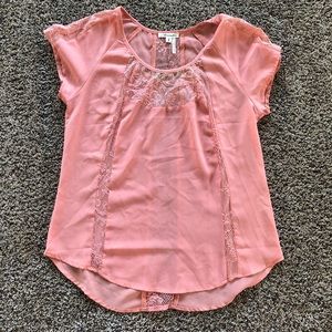 Pink dress shirt peach